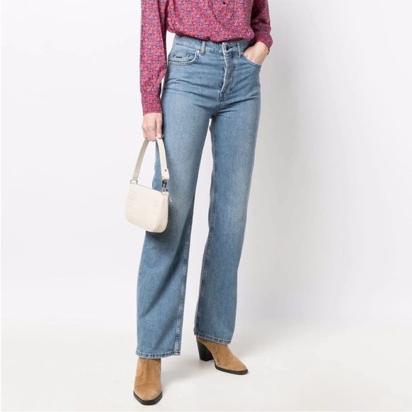 ba&sh Clifford Baggy Medium Wash Jeans Size 2 - Picture 1 of 13